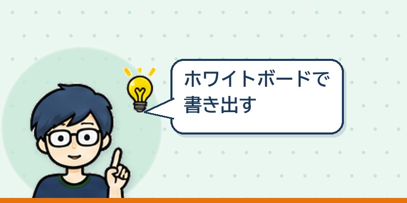 ホワイトボードで書き出した