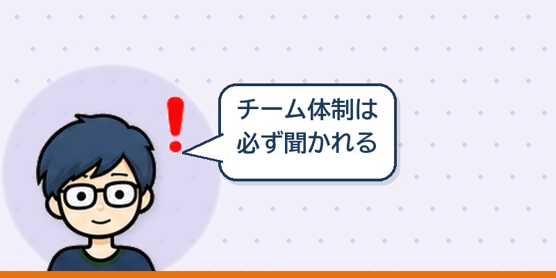 チーム体制は最初から書いていた