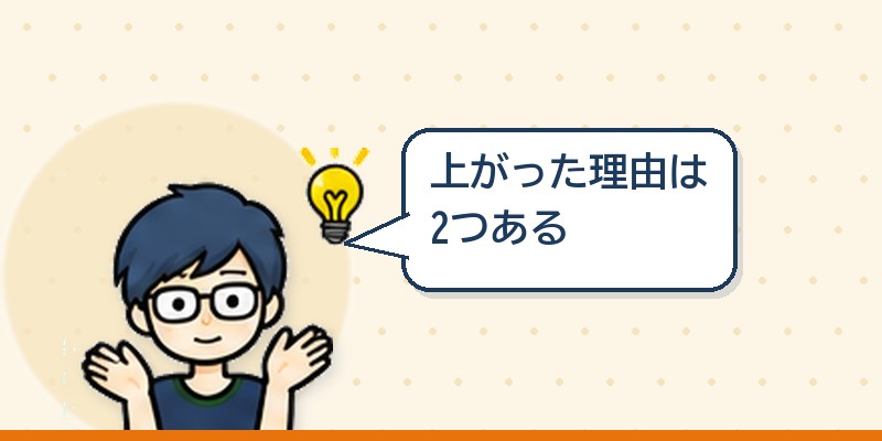 上がった理由は2つある